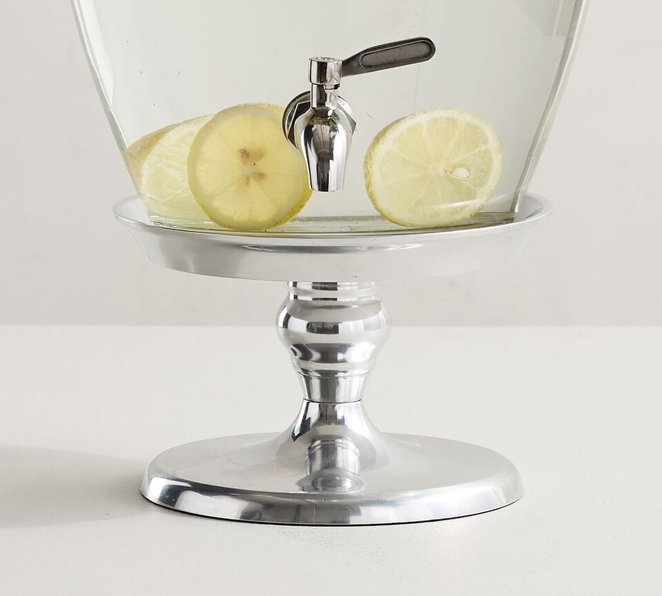 Silver Metal Drink Dispenser Stand Pottery Barn Australia